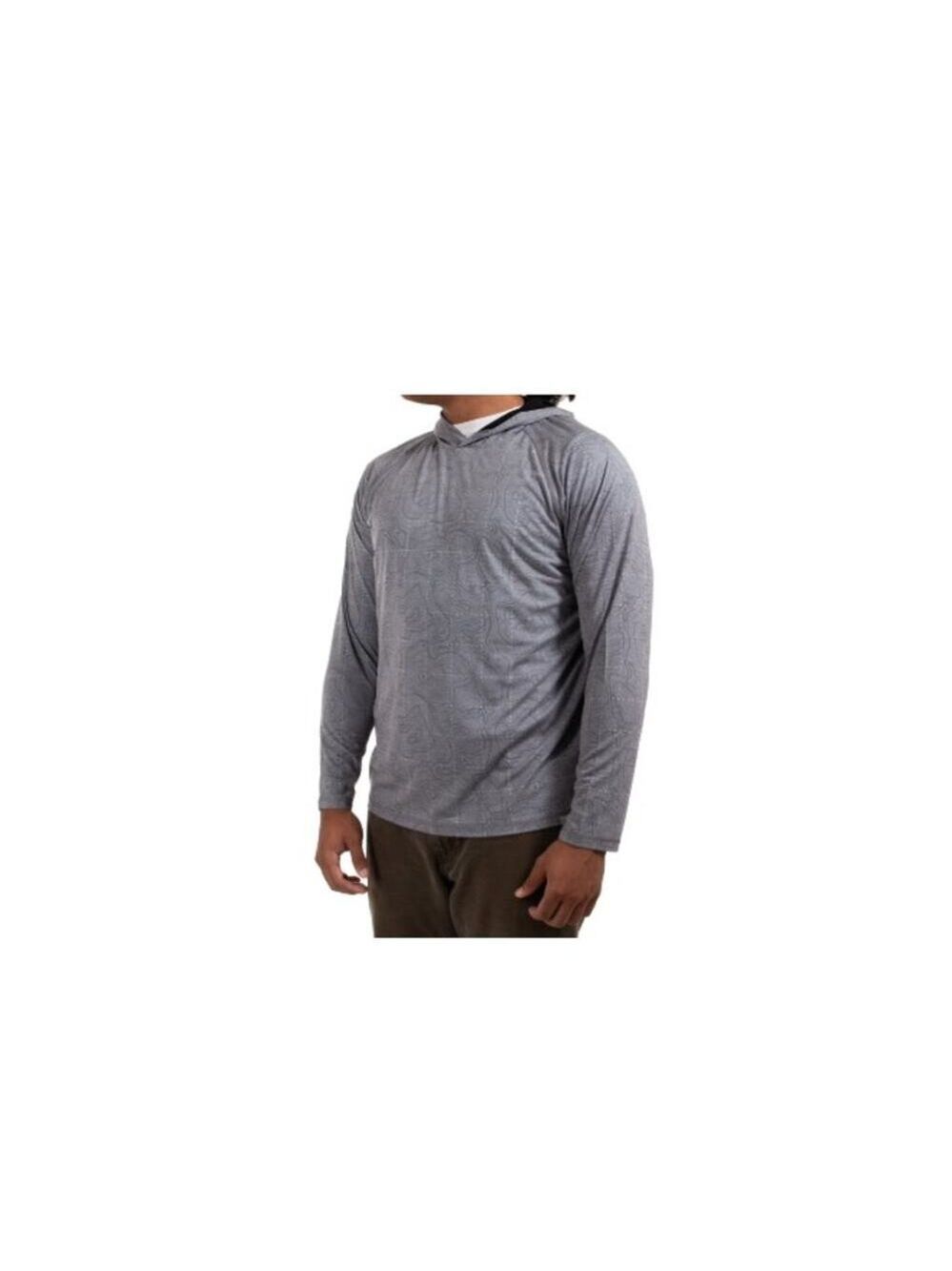 Habit Men's Lightweight Hoodie Elevation Black Gray Size XL